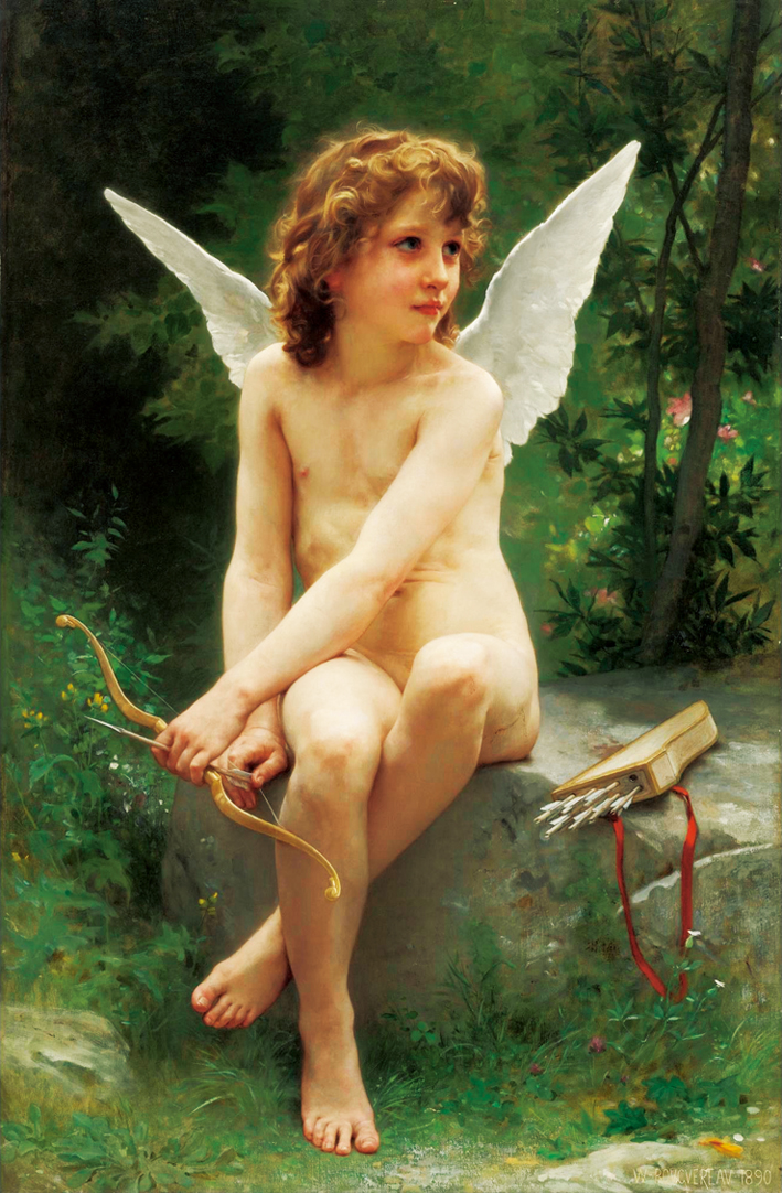  阿道夫·布格罗 Adolphe Bouguereau —— 爱神在观望